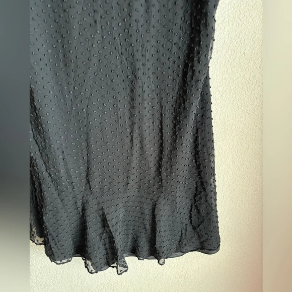 J. Crew Black Swiss Dot Silk Blend Flutter Sleeve Dress - Picture 10 of 10